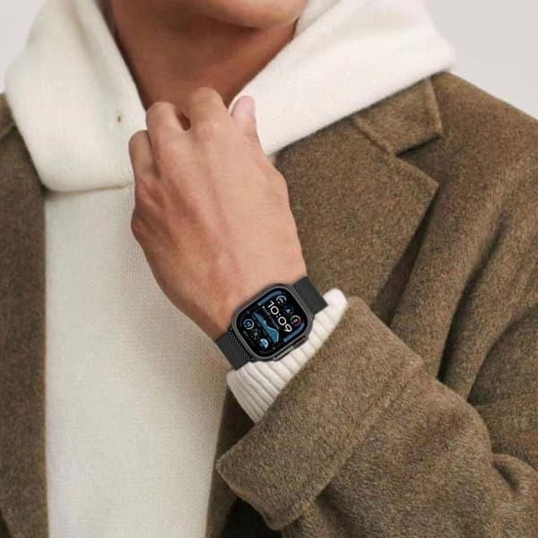 Tech-Protect Apple Watch (44/45/46/49mm) Armband Milano - Titanium Grå