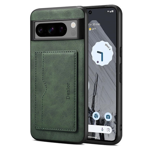 DENIOR Google Pixel 8 Pro Fodral Konstläder Ställ - Grön