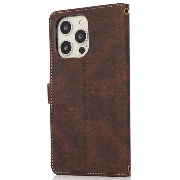 iPhone 14 Pro Plånboksfodral Flip - Coffee