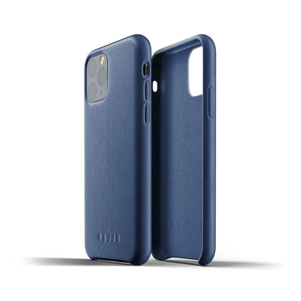 Mujjo Full nahkakotelo iPhone 11 Prolle - Monacon sininen Blue