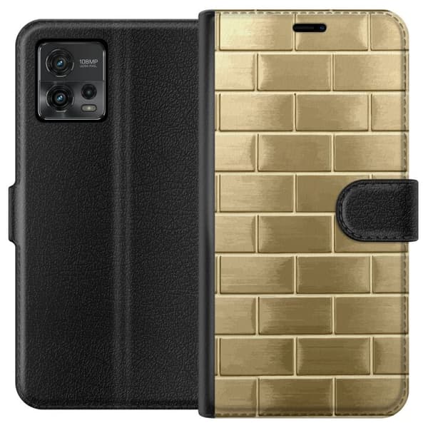 Plånboksfodral till Motorola Moto G72 med Gyllene Murstenar