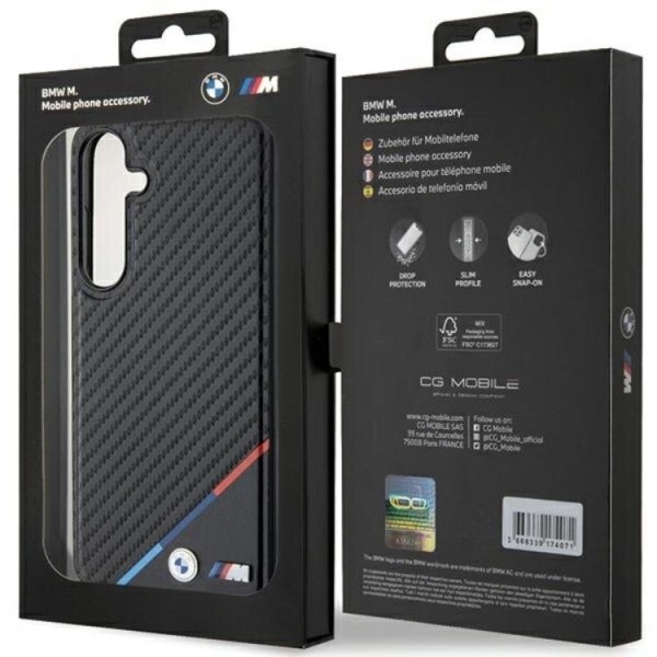 BMW Galaxy S24 Mobilcover MagSafe Carbon Tricolor Line