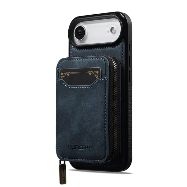 LC.IMEEKE L6 iPhone Air Plånboksfodral Magnetiskt Konstläder - Blå