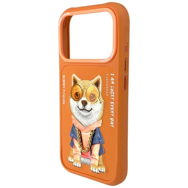 Nimmy Telefontaske til iPhone 17 Pro Max Briller Cool Dog - Orange Orange