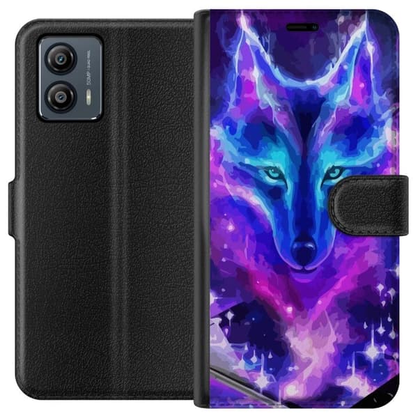 Pung Taske til Motorola Moto G53 med Neon Wolf