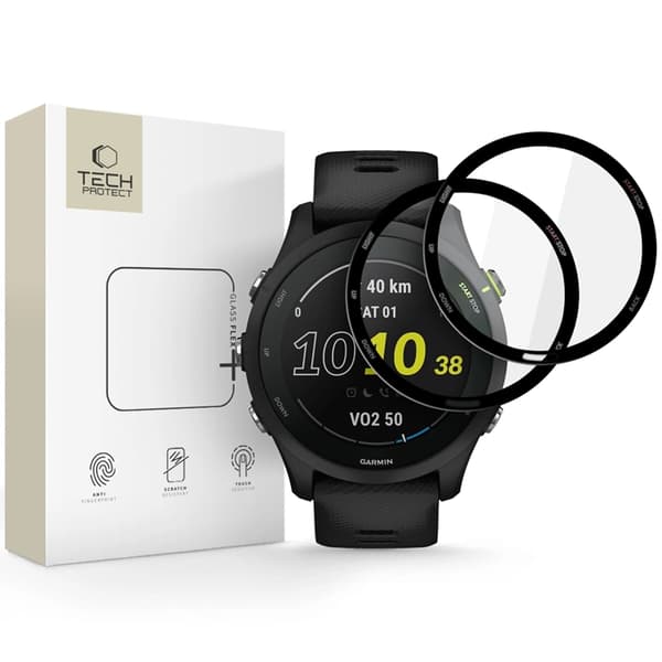 Tech-Protect [2-Pack] Garmin Forerunner 255 Plastfilm Skärmskydd Svart