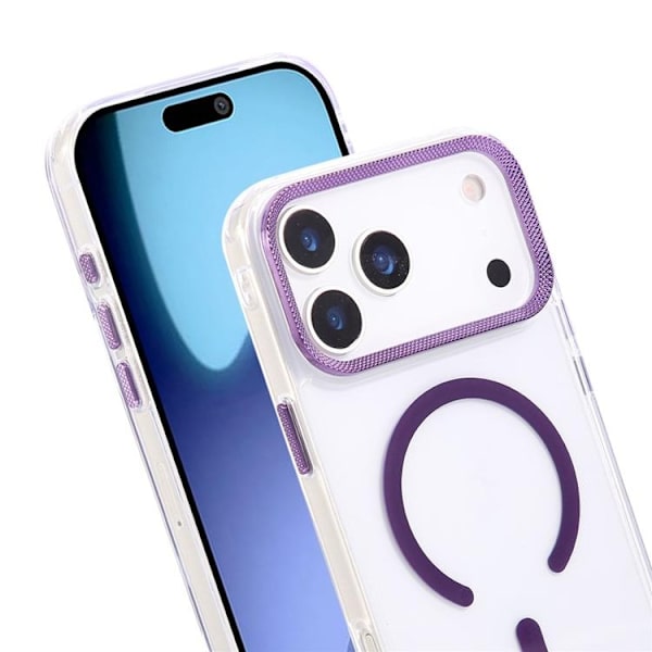 Mobilskal till iPhone 17 Pro Max MagSafe Texture Frame - Lila Lila