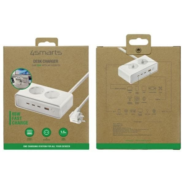 4smarts Grenlist 6-i-1 65W GaN - Vit