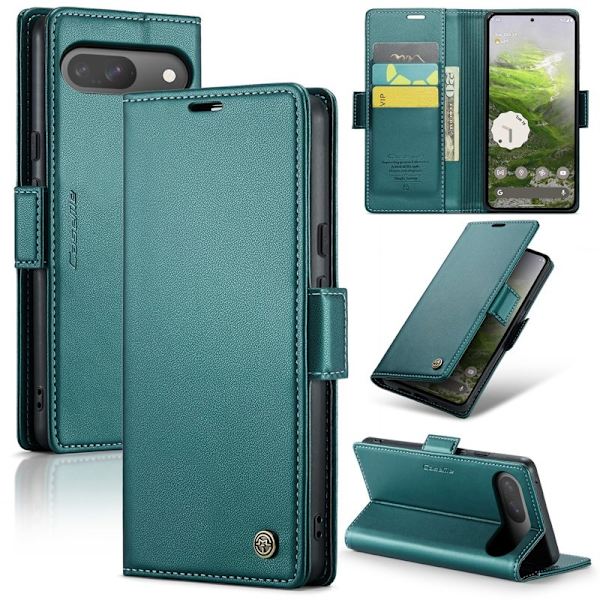 CASEME Plånboksfodral Konstläder för Google Pixel 10 Pro - Grön