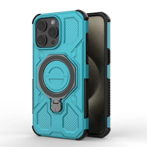 Mobilskal till iPhone 15 Pro Max Plast Shockproof - Blå Blå