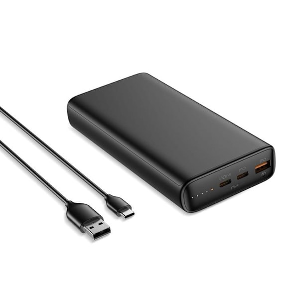 VEGER Powerbank 20000 mAh 100W PD QC 3.0 5A T100 - Svart Svart