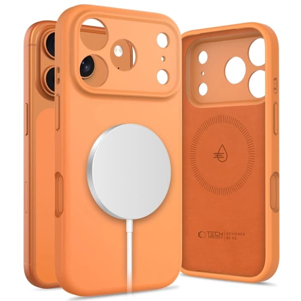 Tech-Protect Mobilskal till iPhone 17 Pro Max Magsafe Silikon - Cosmic Orange Orange