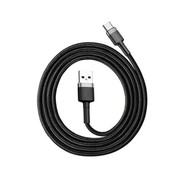 Baseus Cafule USB-C till USB-A kabel 3A 1M - Grå/Svart Svart