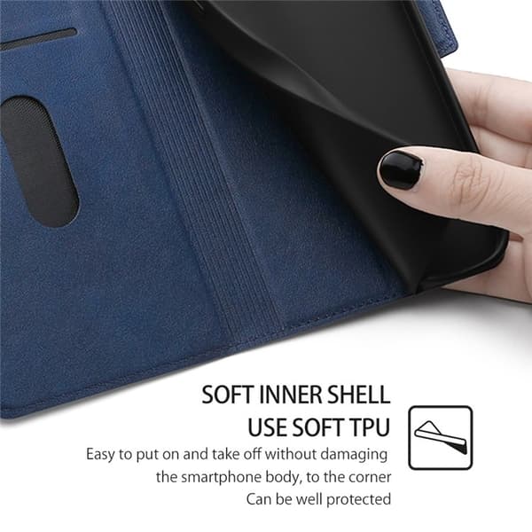 Xiaomi 13 Lite Plånboksfodral Dual Magnetic Clasp - Blå