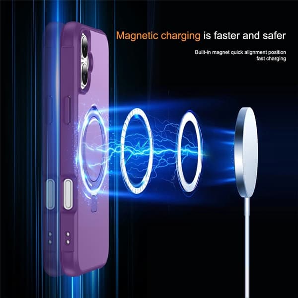 Mobilskal till iPhone 17 MagSafe TPU+PC Kickstand - Lila Lila