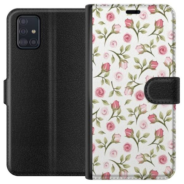 Plånboksfodral till Samsung Galaxy A51 med Blommigt