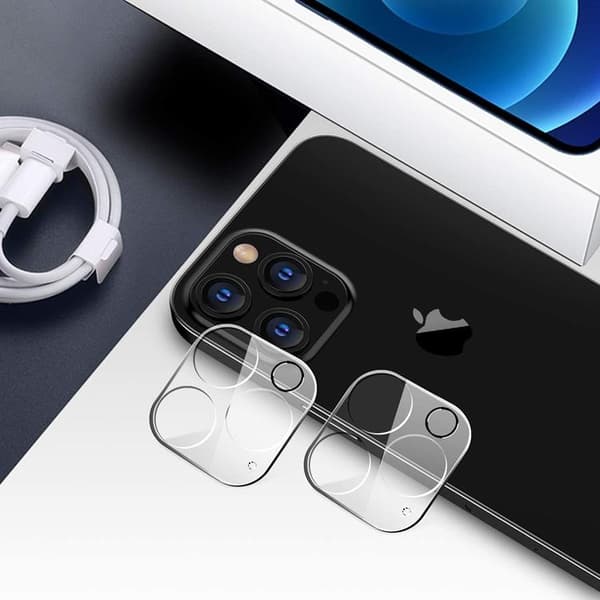 [2-PACK] Kameran linssuojat karkaistusta lasista iPhone 11 Pro Max - Kirkas Transparent