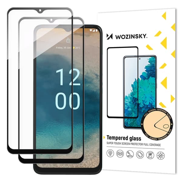 [2 PACK] Wozinsky Nokia G22 Härdat Glas Skärmskydd Full Glue Transparent