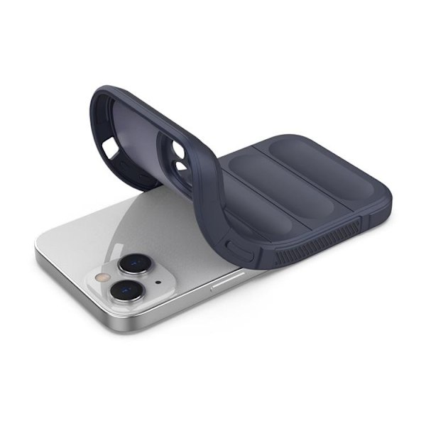 iPhone 14 Plus -kuori Magic Shield Flexible Armored - Tummansininen Blå