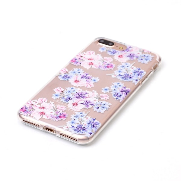 TPU Mobilskal till iPhone 7 Plus - Blommotiv Mönster