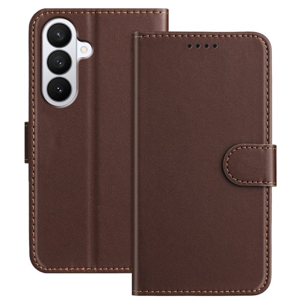 Plånboksfodral för Samsung Galaxy S26 Plus Konstläder Ställ - Brun