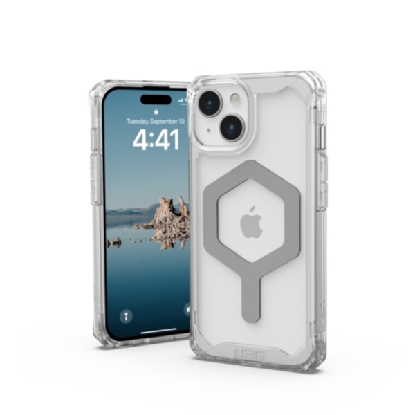 UAG iPhone 15 Plus Mobilskal Magsafe Plyo - Ice/Silver