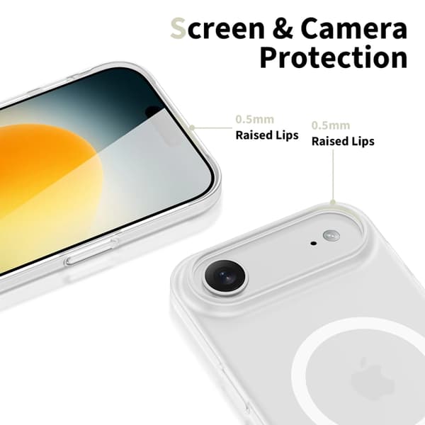 Tech-Protect telefontaske til iPhone Air Magsafe Slim - Mat hvid Svart