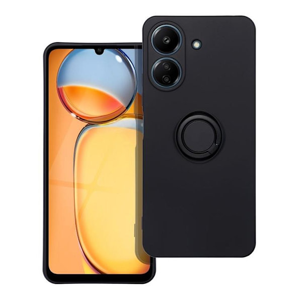 Xiaomi Redmi 13C/Poco C65 Mobilskal Silikon Ring - Svart