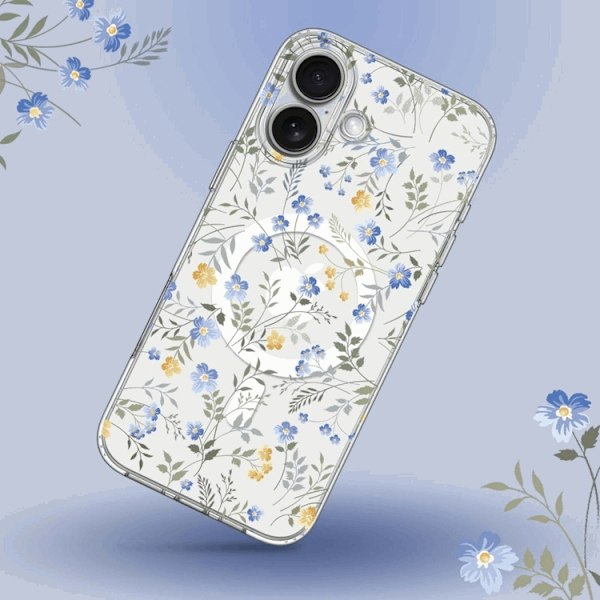 Tech-Protect Mobilskal till iPhone 16e Magsafe Flexair - Spring Flowers Transparent