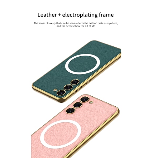 GKK Galaxy S23 Plus Mobilskal Magsafe Electroplating - Rosa