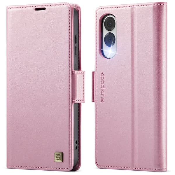 AUTSPACE A11 Fodral för Samsung Galaxy S25 Edge - KonstLäder - Rosa