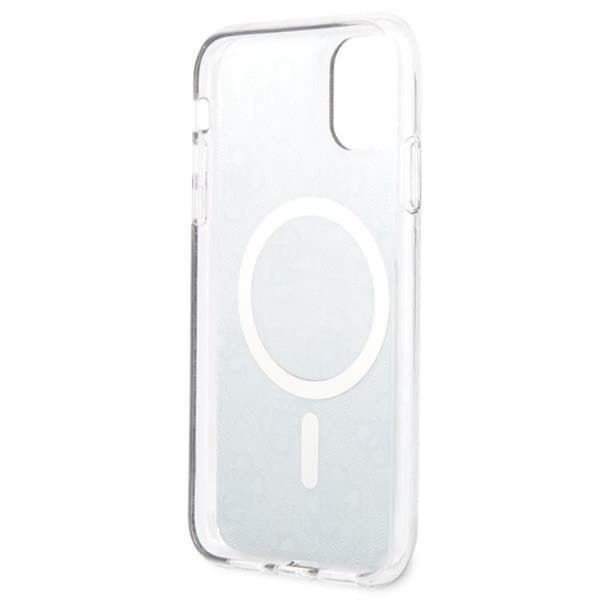 Guess iPhone 11 Magsafe Skal 4G Print + Trådløs Oplader - Sort Black