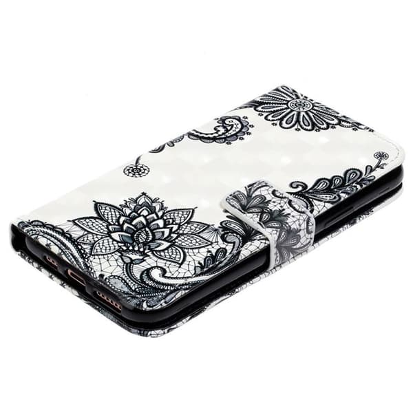 iPhone 14 Plus Plånboksfodral Folio Flip - Lace Flower Flerfärgad
