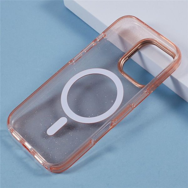 KIGC Mobilskal till iPhone 16 Pro Max MagSafe Epoxy Kickstand - Guld Guld