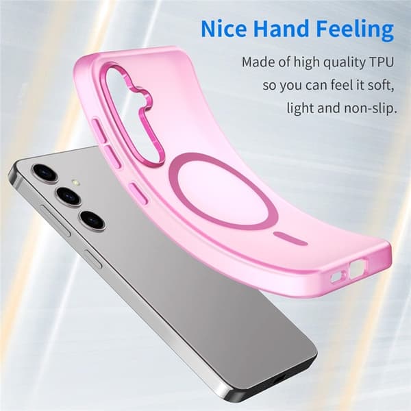 Mobilskal till Galaxy S25 Plus/S24 Plus MagSafe Frost - Rosa Rosa