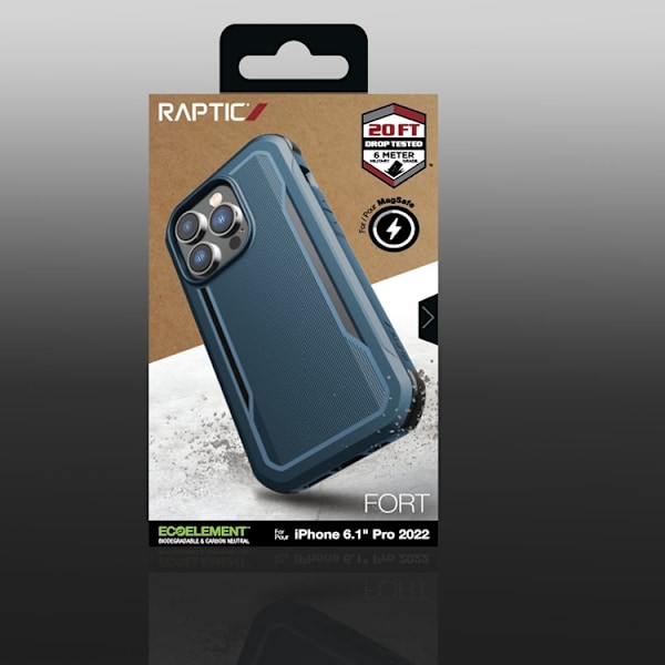 Raptic iPhone 14 Pro Skal MagSafe Fort Armored - Blå