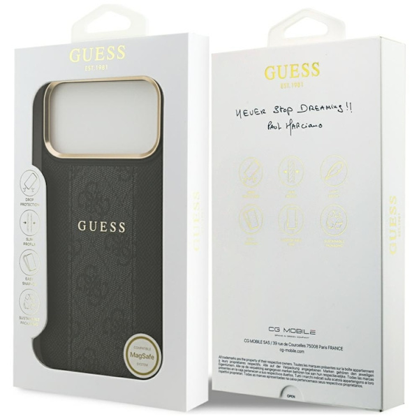 Guess Telefontaske til iPhone 17 Pro Max Magsafe Stripe - Sort Svart
