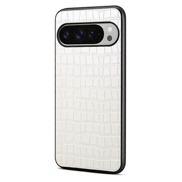 Mobilskal till Google Pixel 10 Pro XL Crocodile Texture - Vit Vit