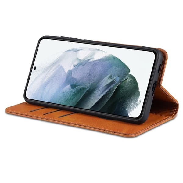 AZNS Auto-absorbed Magnetic Stand Plånboksfodral Konstläder - Svart