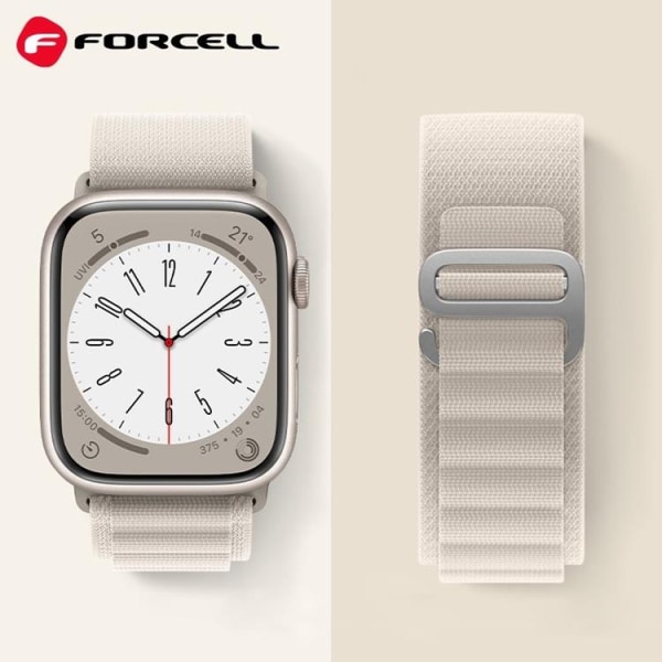 Forcell Apple Watch (38/40/41mm) Armband F-Design - Ljusgrå