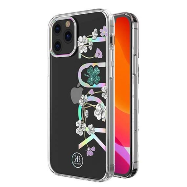 Kingxbar Lucky Series skal dekorerad iPhone 12 mini transparent
