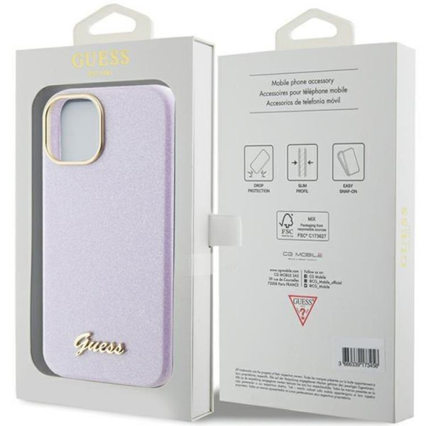 Mercedes iPhone 15 Pro Mobilskal MagSafe Läder & Alu - Silver