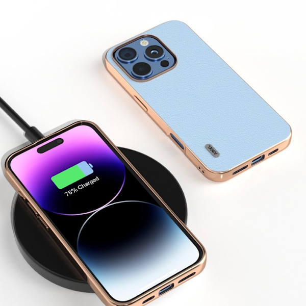 ABEEL Mobilskal till iPhone 16 Pro Electroplating Kantskydd Blå
