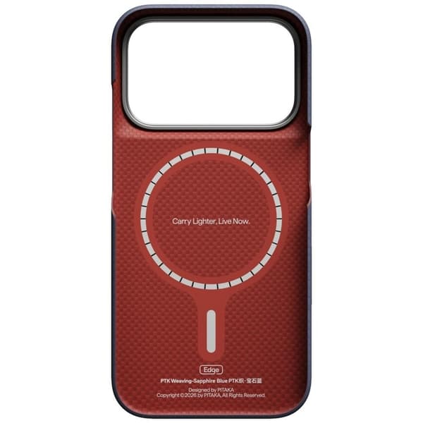 PITAKA Mobilskal För iPhone 18 Pro Max/17 Pro Max Magsafe Edge PTK Sapphire