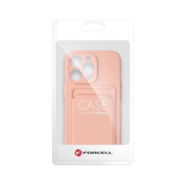 Forcell iPhone 12/12 Pro Cover Kortholder - Pink