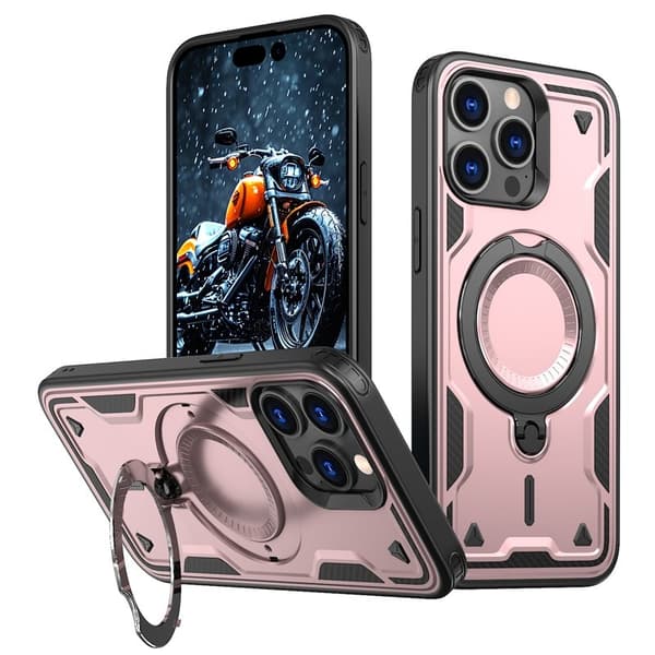 iPhone 15 Pro Max Skal Plast Militärt Skydd - Roséguld
