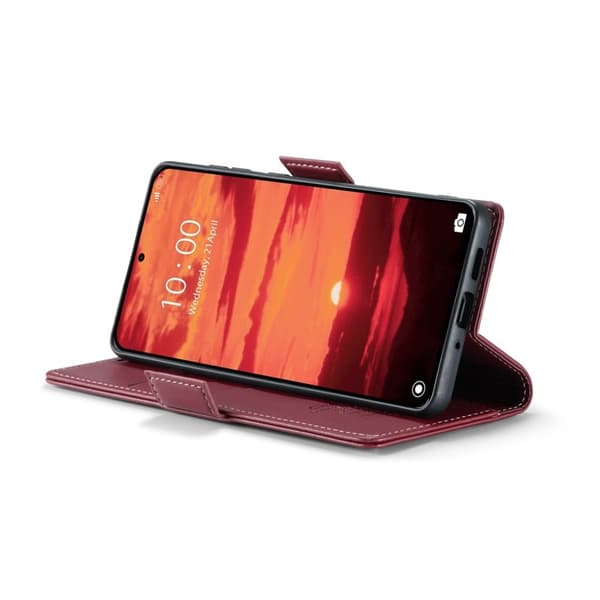 CASEME Xiaomi 14T Plånboksfodral Konstläder RFID-Skydd Röd