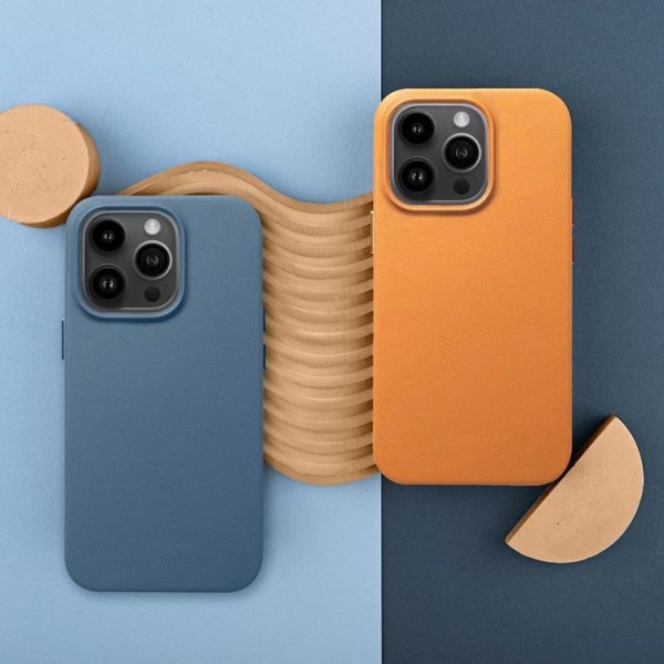 iPhone 12 Magsafe Etui Læder - Indigo Blå