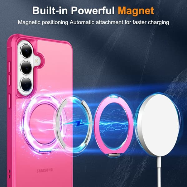 Mobilskal för Samsung Galaxy S26 Magnetiskt Kickstand TPU + PC - Rosa