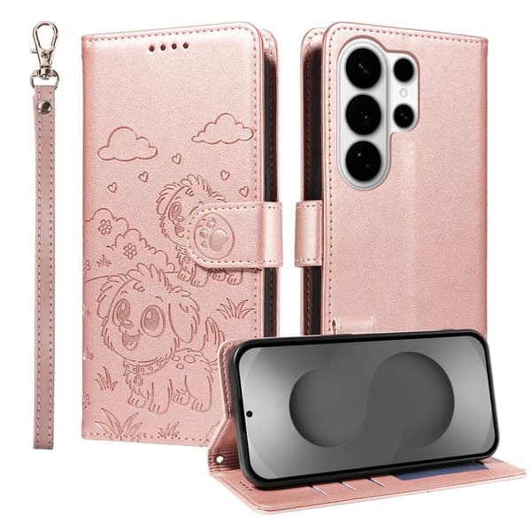Mobilskal till Samsung Galaxy S26 Ultra KonstLäder RFID-Skydd - Rosa